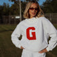 Letterman Mock Neck (White)