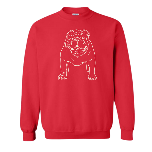 English Bulldog Pullover (Red)