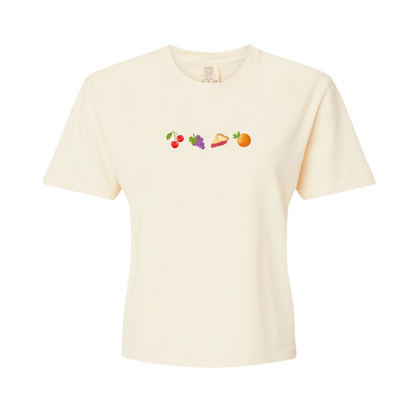 Embroidered Sweet Treat Cropped Tee