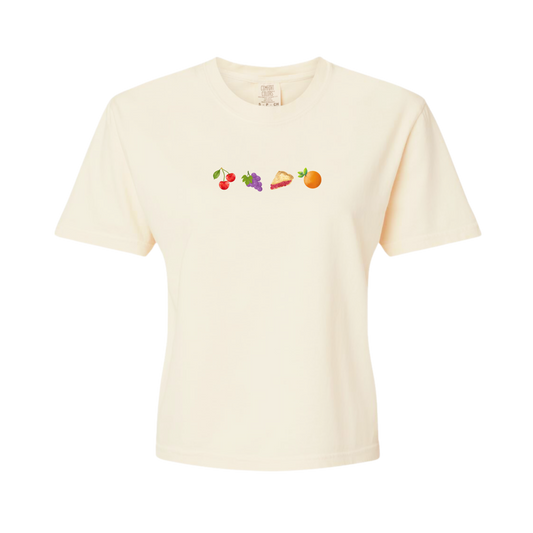 Embroidered Sweet Treat Cropped Tee