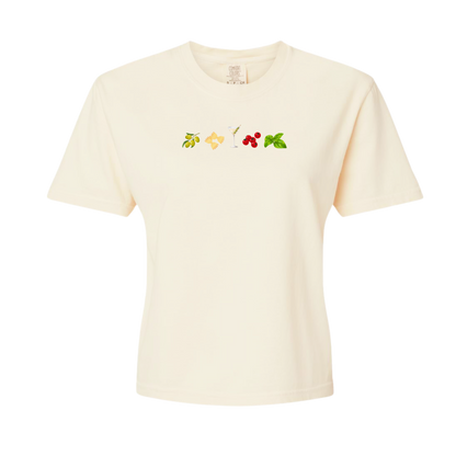 Embroidered Mama Pasta Cropped Tee