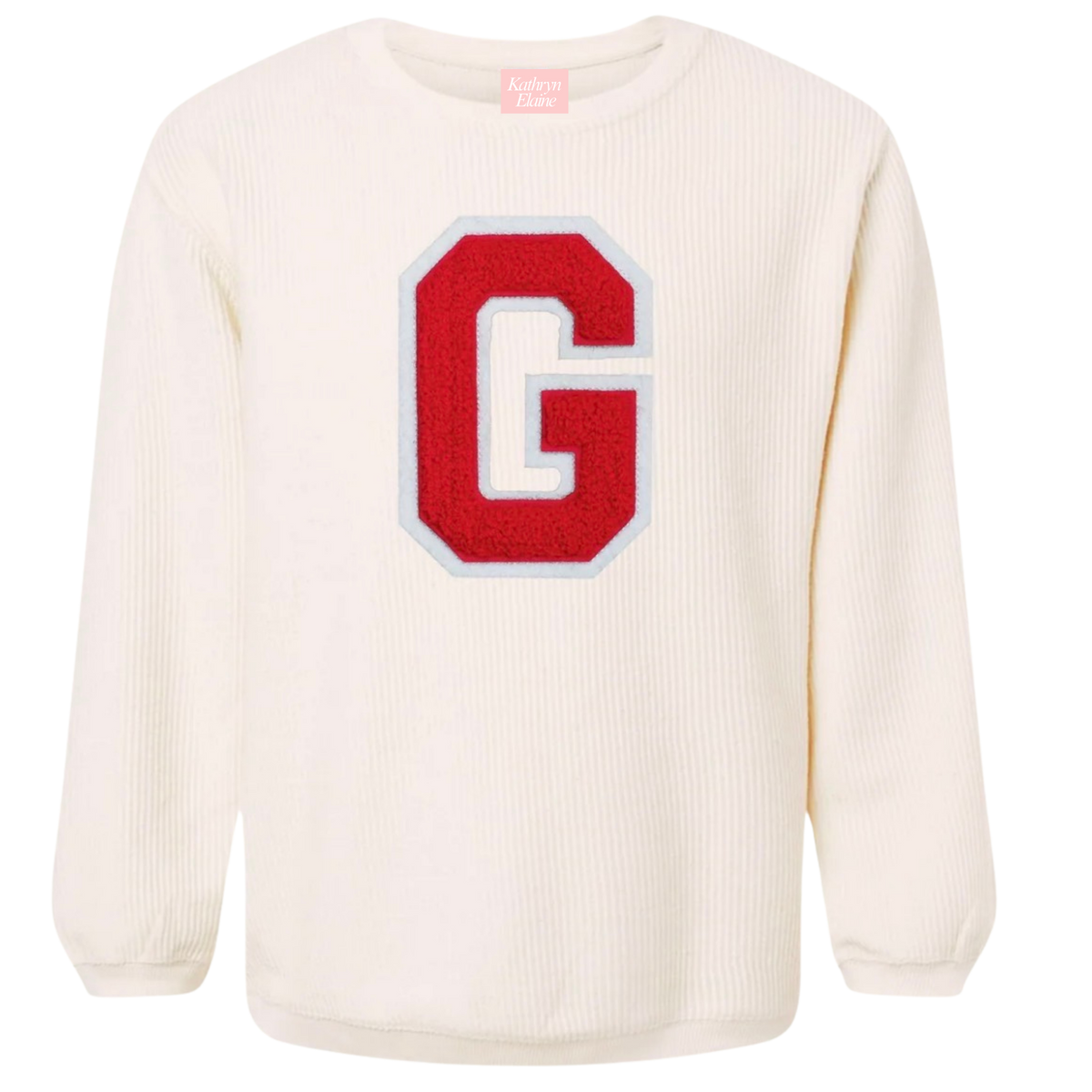 Boyfriend Letterman Corded Crew