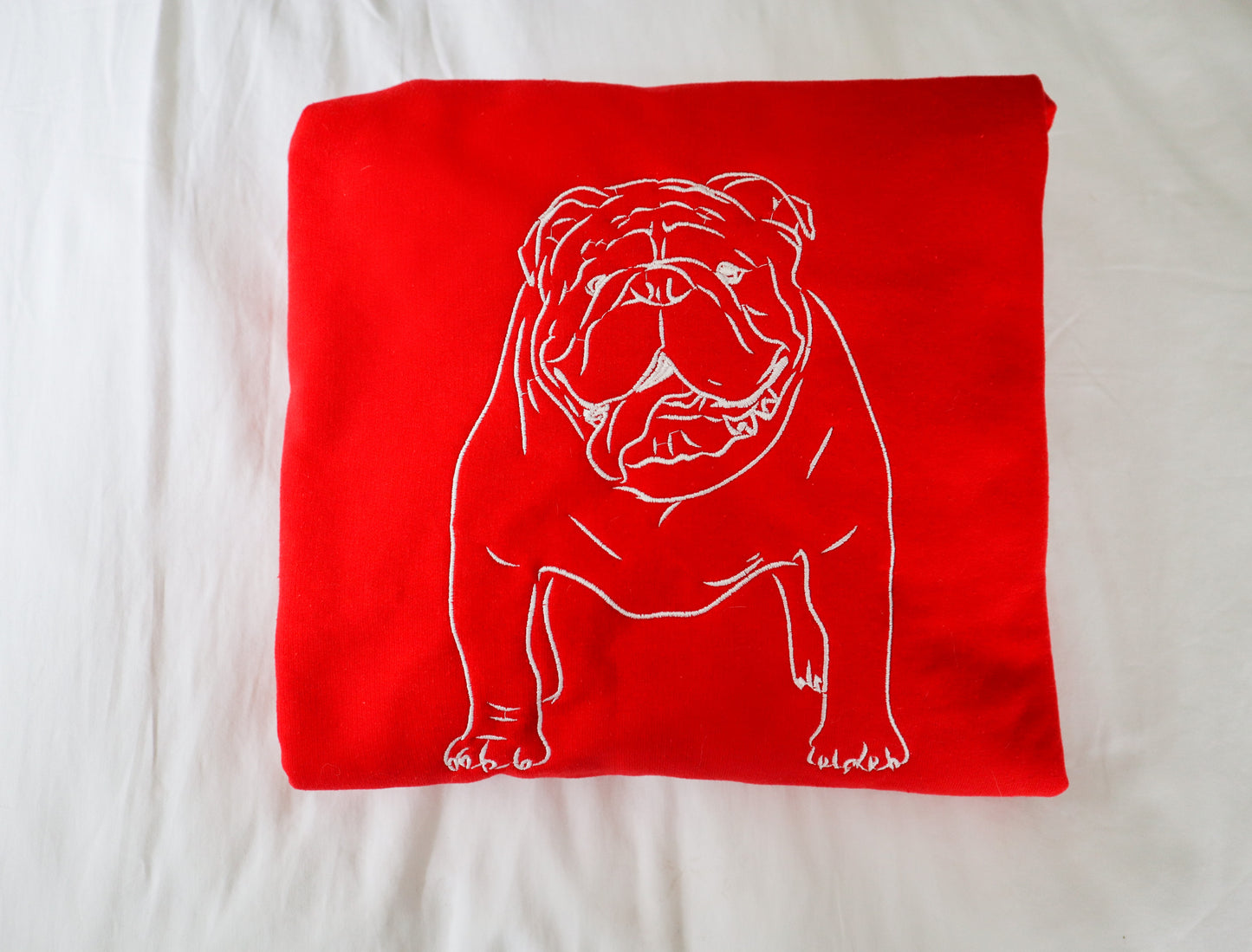 English Bulldog Pullover (Red)