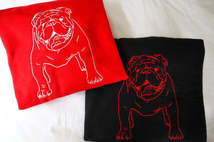 English Bulldog Pullover (Red)